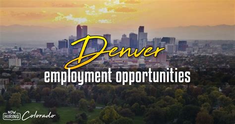 We offer resources, services, and programs to assist you in your career search and development. . Denver colorado jobs